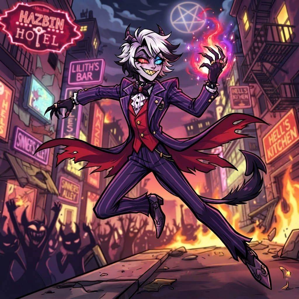 Sinner — a kind of Hazbin Hotel character, painted on GenTube