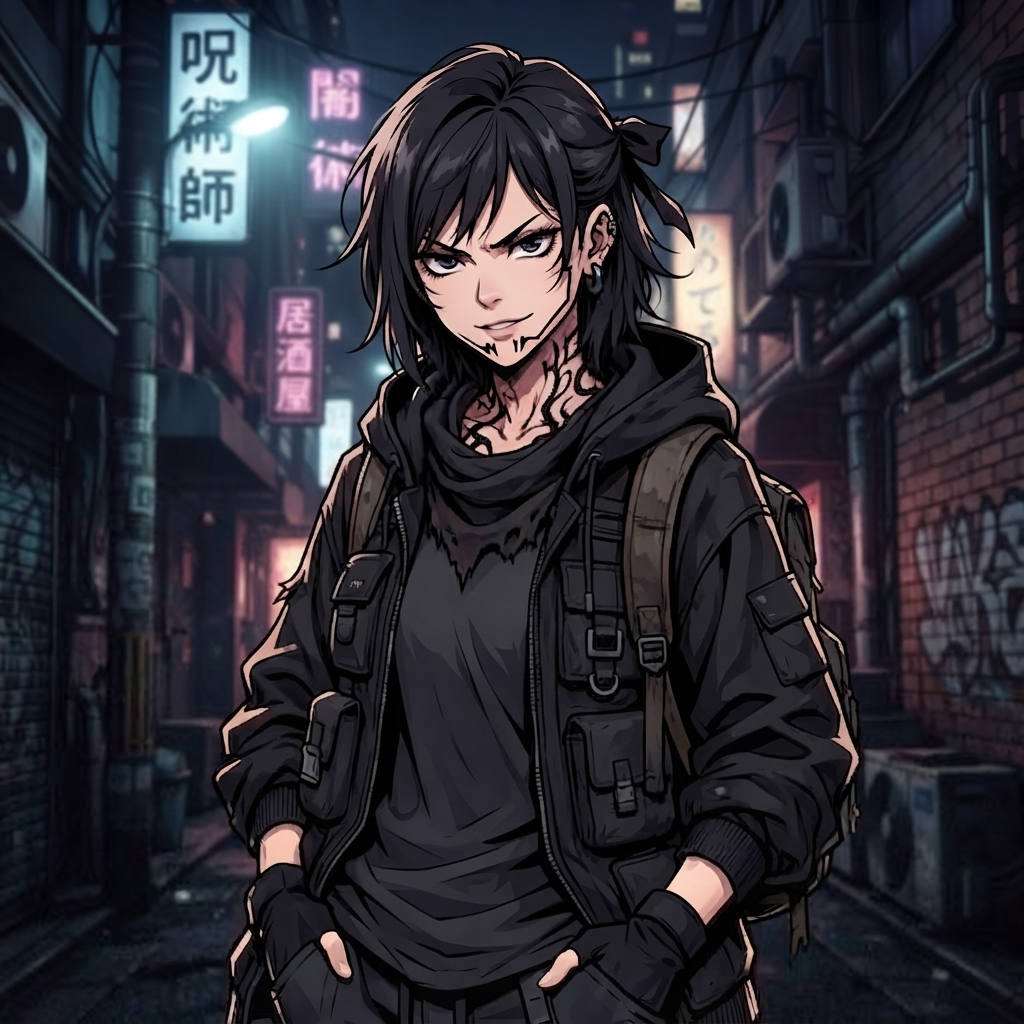 Curse user — a kind of Jujutsu Kaisen character, painted on GenTube