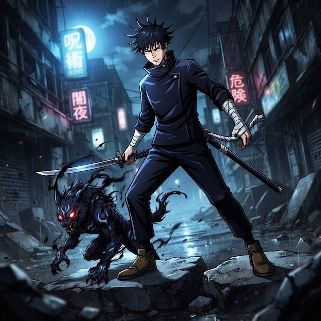 Shikigami user — a kind of Jujutsu Kaisen character, painted on GenTube