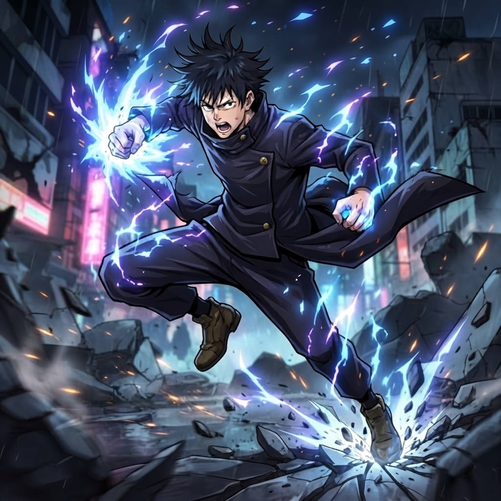 Sorcerer — a kind of Jujutsu Kaisen character, painted on GenTube
