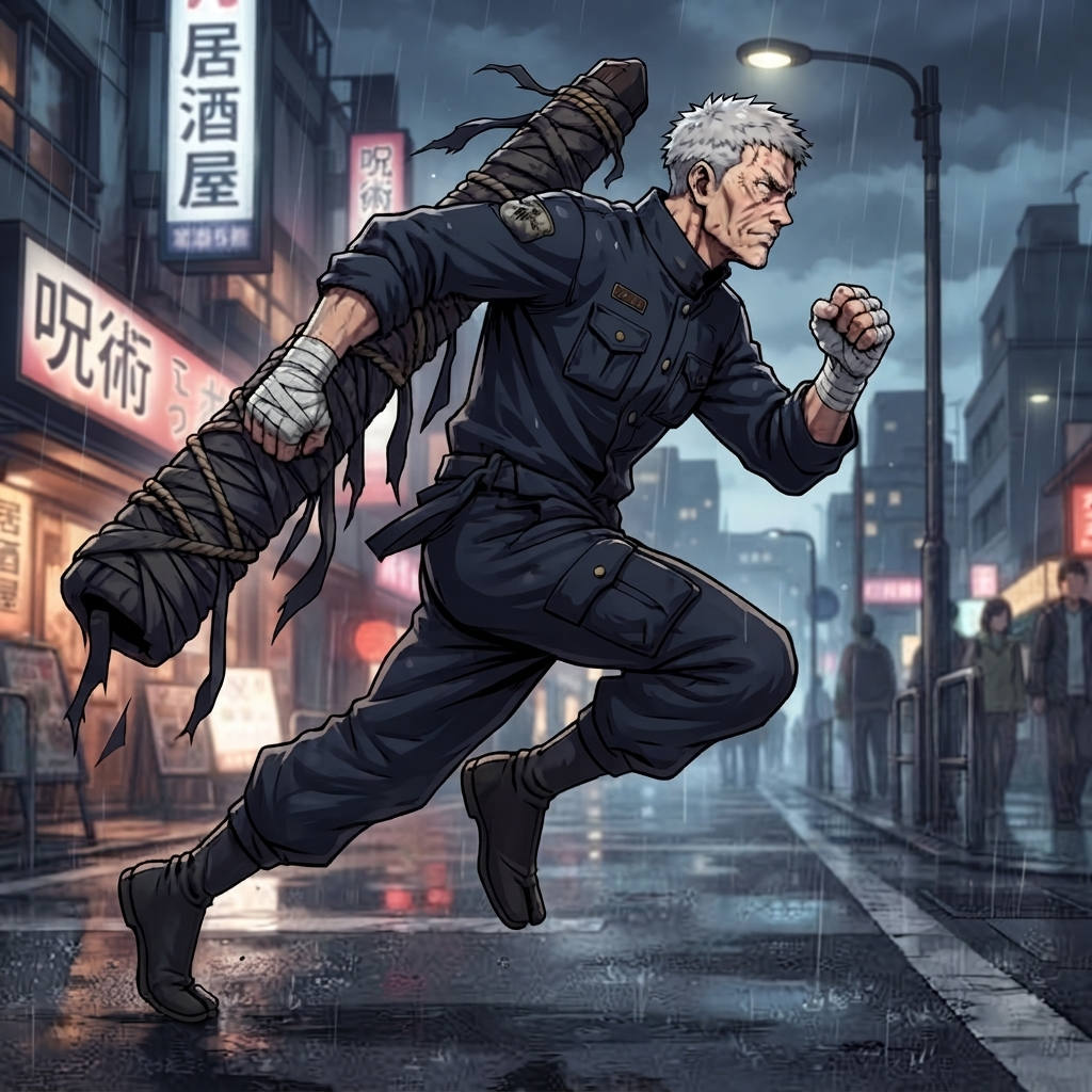 Weapon master — a kind of Jujutsu Kaisen character, painted on GenTube