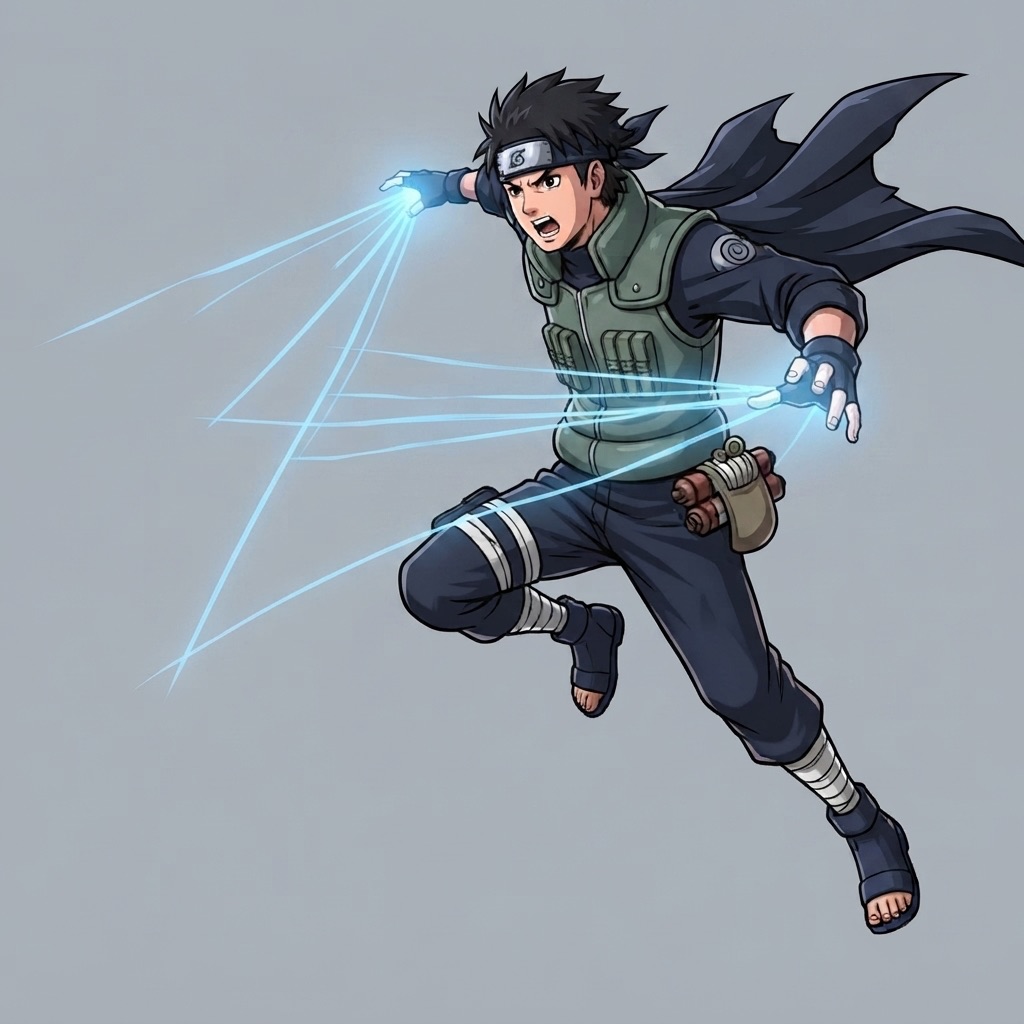 Puppeteer — a kind of Naruto character, painted on GenTube